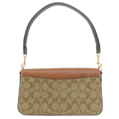 Coach Shoulder Bag Ce560 Pvc Brown Morgan Shoulder Bag In Color Block Signature