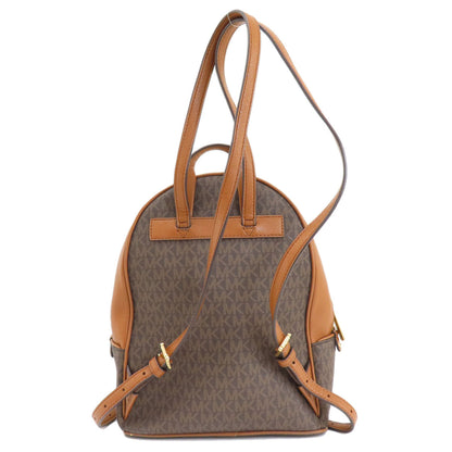 Michael Kors Backpack Pvc Brown Mk Signature Women