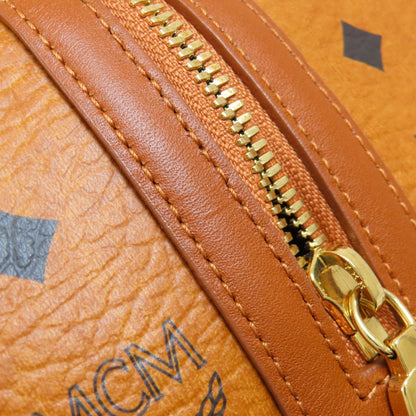 Mcm Boston Duffel Bag Pvc Brown Logo Women
