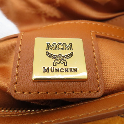 Mcm Boston Duffel Bag Pvc Brown Logo Women