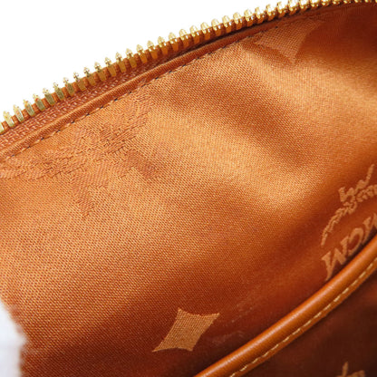 Mcm Boston Duffel Bag Pvc Brown Logo Women