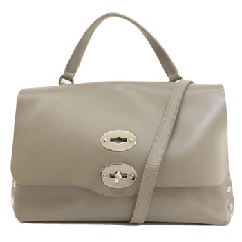 Zanellato Handbag Leather Gray 2Way