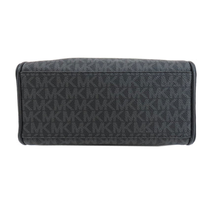 Michael Kors Handbag Pvc Black Mk Signature 2Way Women