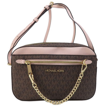 Michael Kors Shoulder Bag Pvc Brown Mk Signature Women