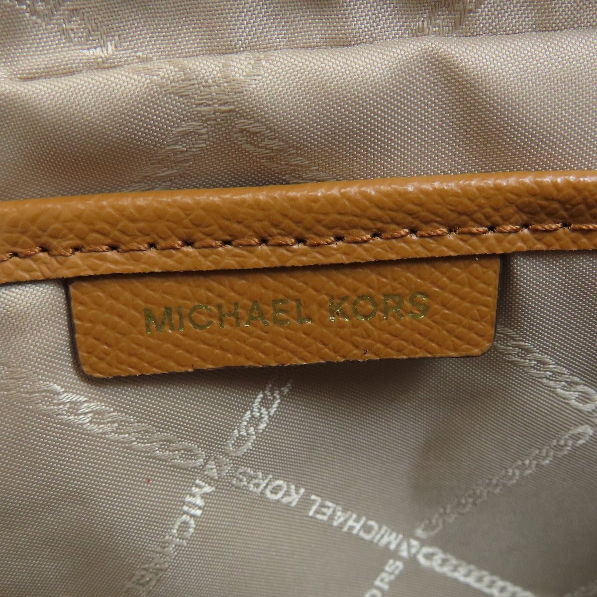 Michael Kors Shoulder Bag Pvc Ocher Logo