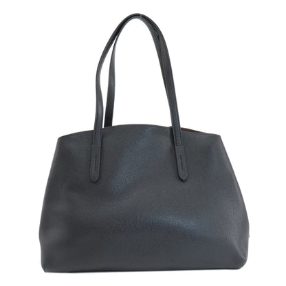 Coach Tote Bag 52547 Leather Black Logo Women