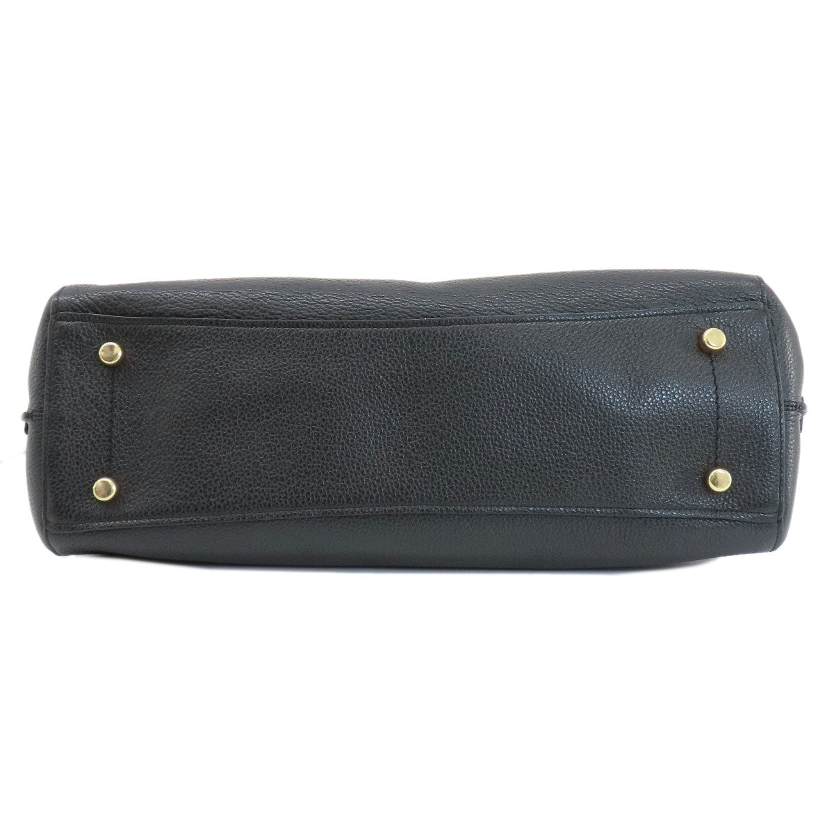 Coach Tote Bag 52547 Leather Black Logo Women
