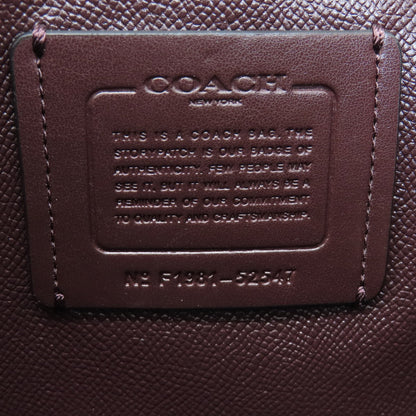 Coach Tote Bag 52547 Leather Black Logo Women