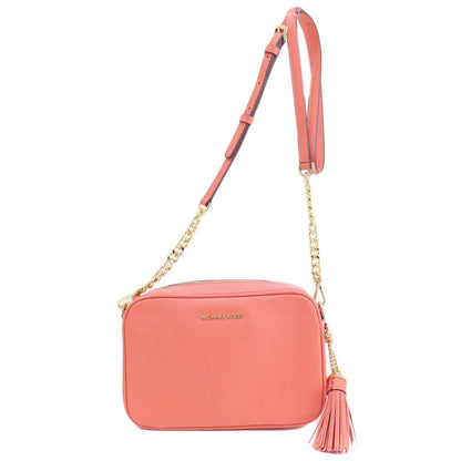 Michael Kors Shoulder Bag Leather Pink Logo Women