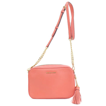 Michael Kors Shoulder Bag Leather Pink Logo Women