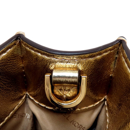 Michael Kors Handbag Pvc Gold Logo 2Way Women