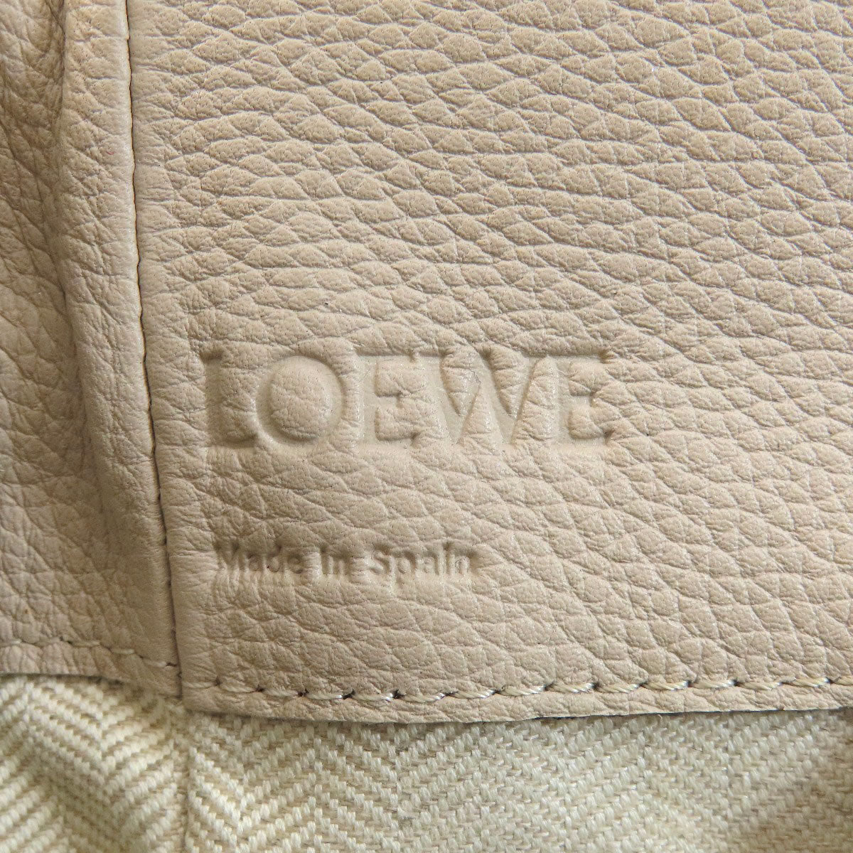 Loewe Handbag Calfskin Beige Hammock 2Way Women