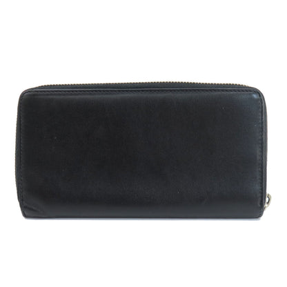 Gucci Long Wallet Purse 597677 Leather Black Embryoidery Women(Unisex)