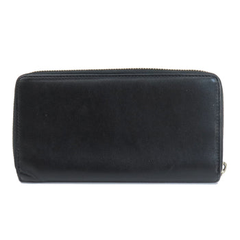 Gucci Long Wallet Purse 597677 Leather Black Embryoidery Women(Unisex)