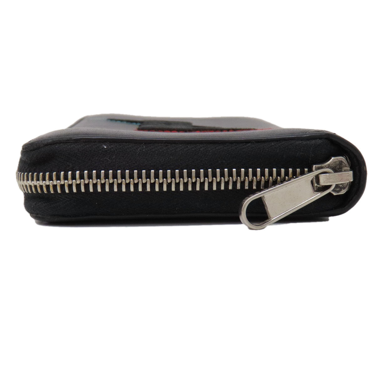 Gucci Long Wallet Purse 597677 Leather Black Embryoidery Women(Unisex)