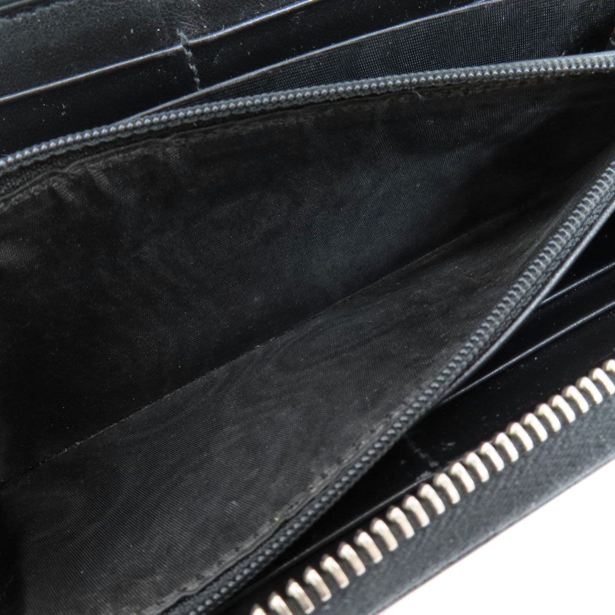 Gucci Long Wallet Purse 597677 Leather Black Embryoidery Women(Unisex)