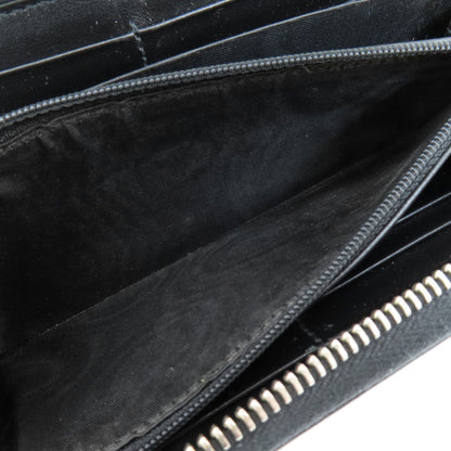 Gucci Long Wallet Purse 597677 Leather Black Embryoidery Women(Unisex)