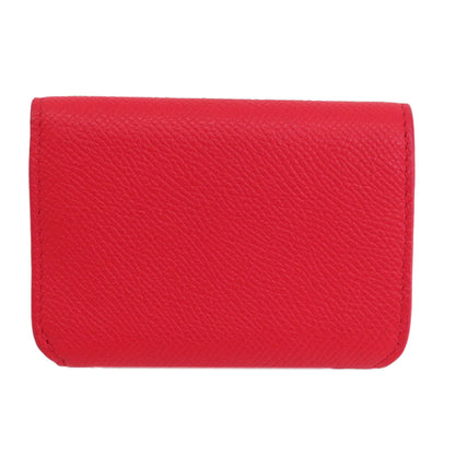 Balenciaga Bifold Wallet 601387 Leather Red Bb Logo Compact Wallet Women