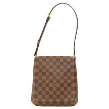 Louis Vuitton Shoulder Bag N51260 Damier Canvas Brown Musette Salsa Short Damier Ebene Women
