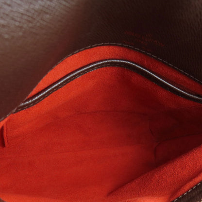 Louis Vuitton Shoulder Bag N51260 Damier Canvas Brown Musette Salsa Short Damier Ebene Women