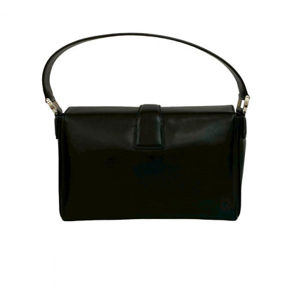 Salvatore Ferragamo Handbag Leather Black Logo Metal Women