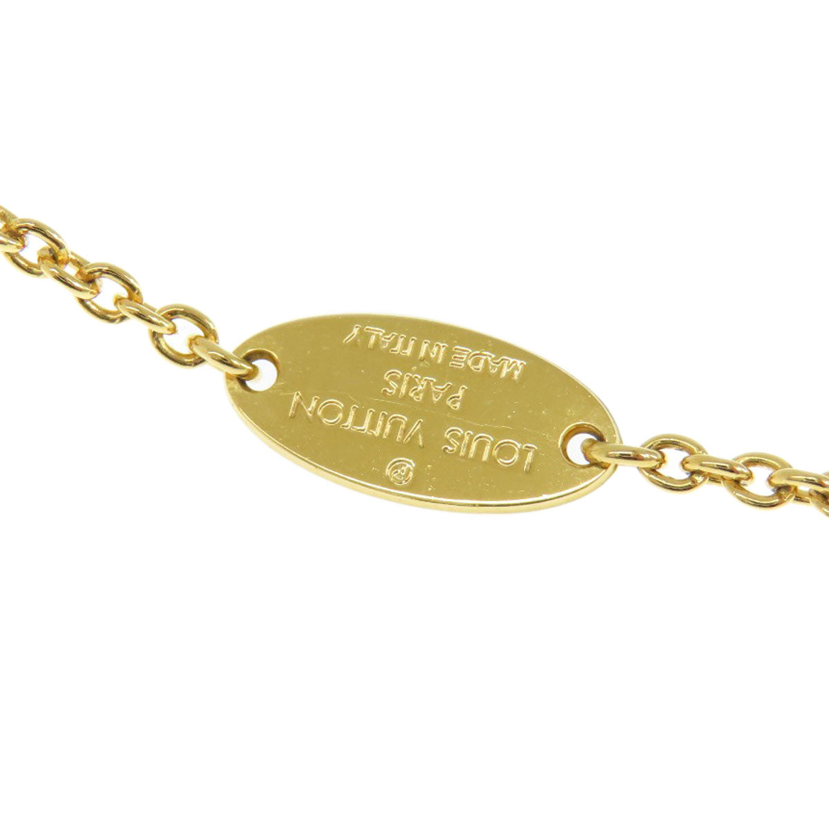 Louis Vuitton Necklace M69643 Metallic Gold Collier Ltov Women