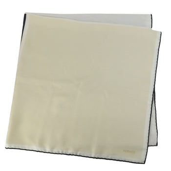 Hermes Scarf Silk White Carre90 Logo Women