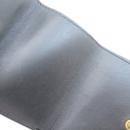 Balenciaga Bifold Wallet 717790 Leather Black Bb Monogram Mini Wallet Mens(Unisex)