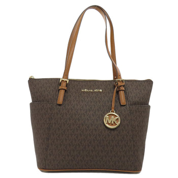 Michael Kors Tote Bag Pvc Brown Mk Signature Women
