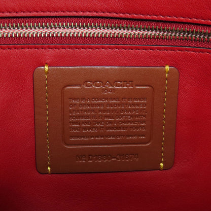 Coach Tote Bag 31674 Leather Red One Belt Women