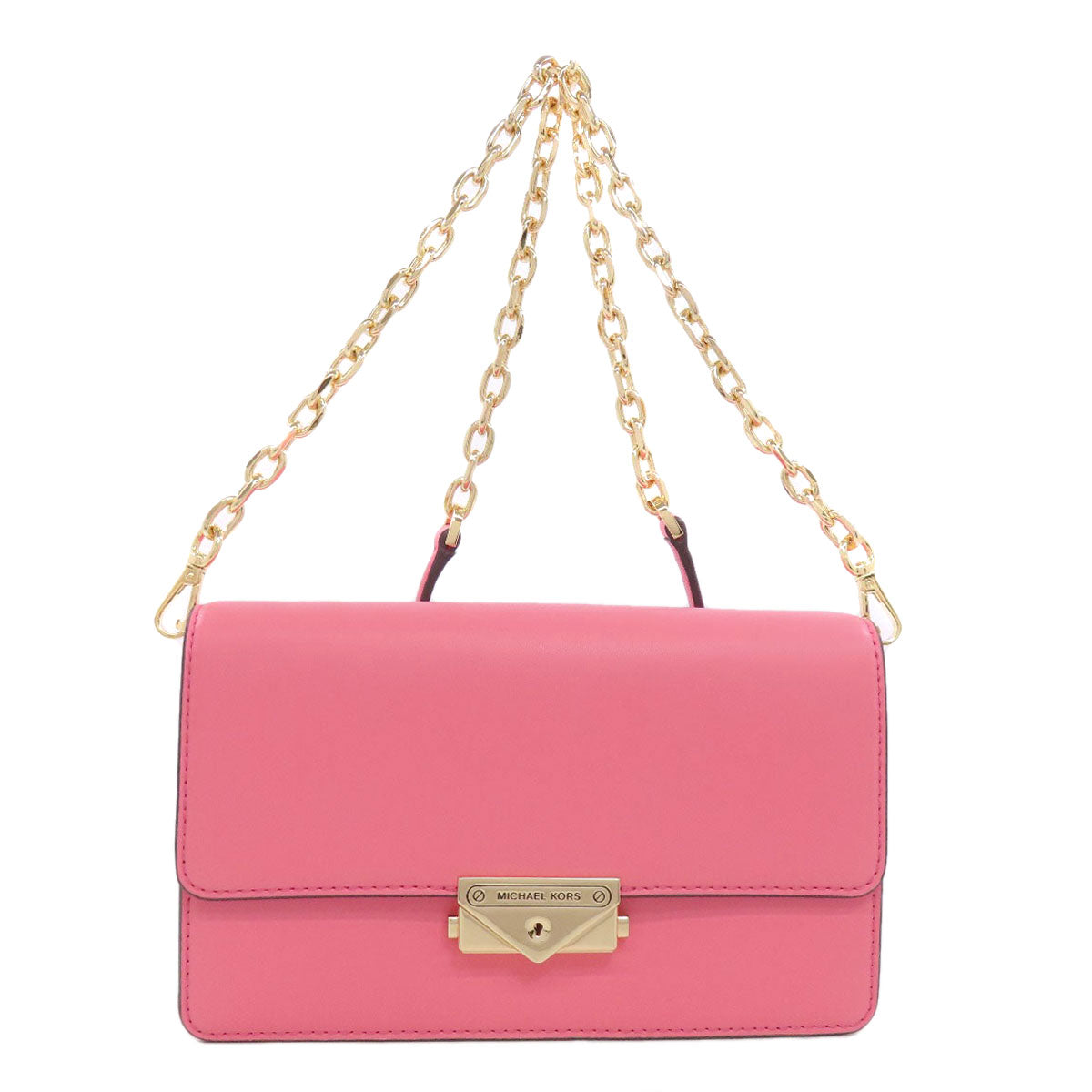 Michael Kors Shoulder Bag Leather Pink Long Shoulder Women