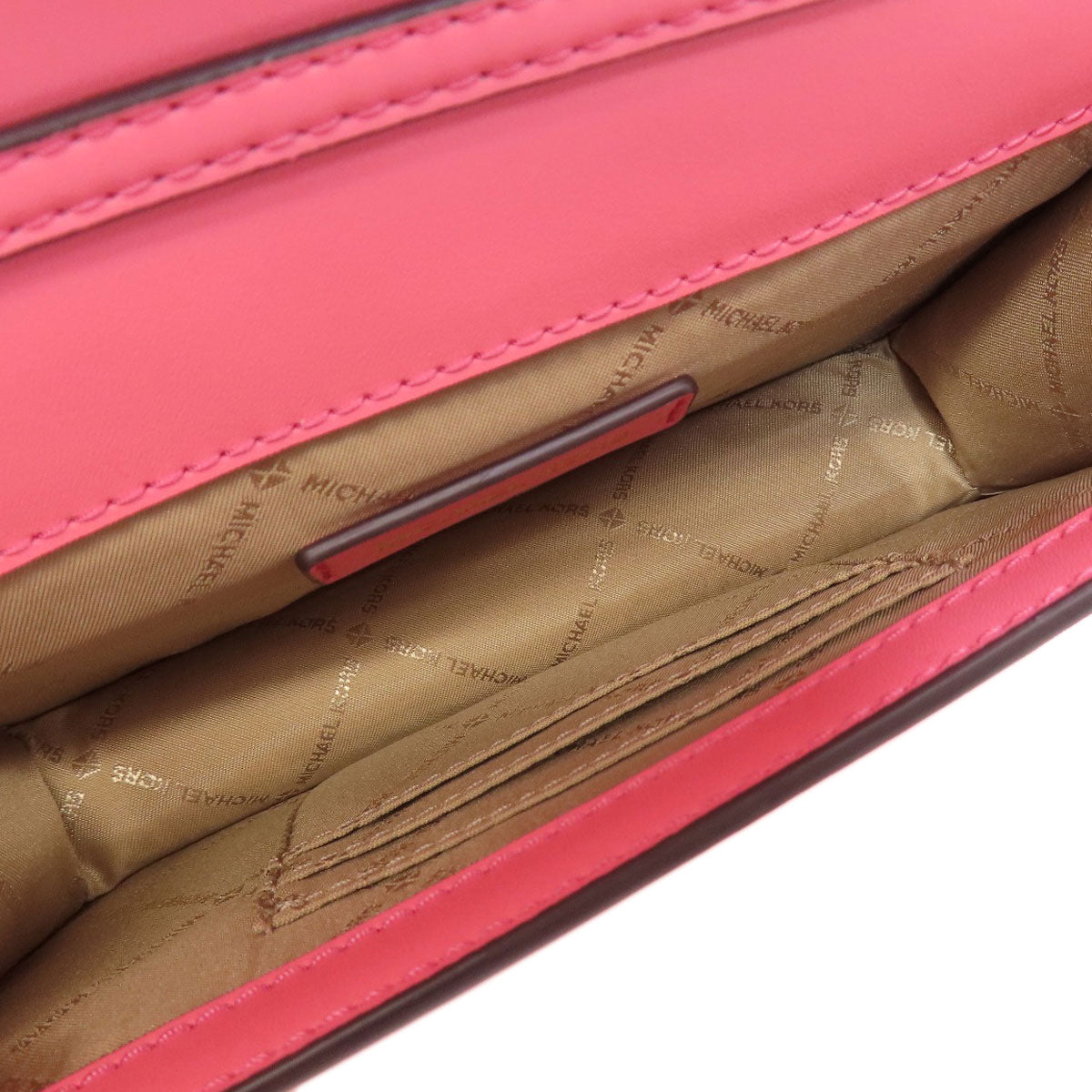 Michael Kors Shoulder Bag Leather Pink Long Shoulder Women