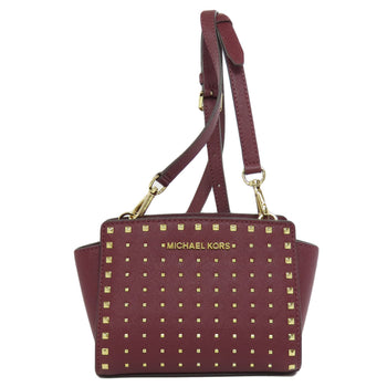 Michael Kors Shoulder Bag Pvc Wine-Red Logo Women