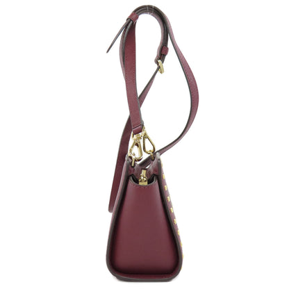 Michael Kors Shoulder Bag Pvc Wine-Red Logo Women