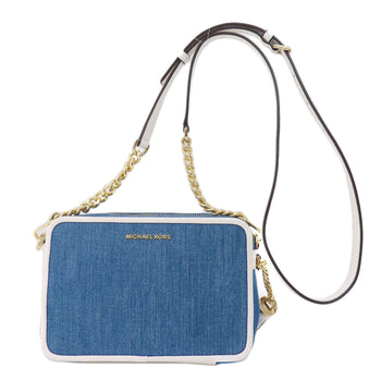 Michael Kors Shoulder Bag Denim Blue Chainshoulder Women
