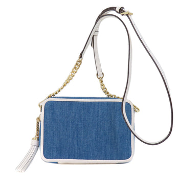 Michael Kors Shoulder Bag Denim Blue Chainshoulder Women