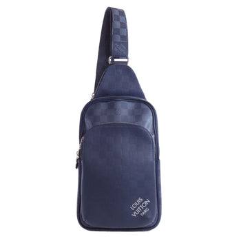 Louis Vuitton Sling Bag 40439 Damier Anfini Navy Avenue Sling Bag