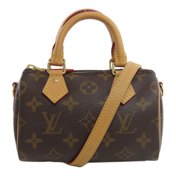 Louis Vuitton Tote Bag M81085 Monogram Canvas Brown Nano Speedy Women