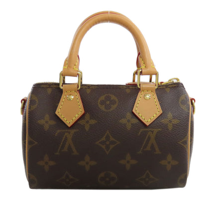Louis Vuitton Tote Bag M81085 Monogram Canvas Brown Nano Speedy Women