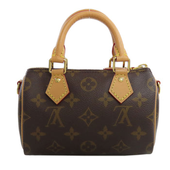 Louis Vuitton Tote Bag M81085 Monogram Canvas Brown Nano Speedy Women