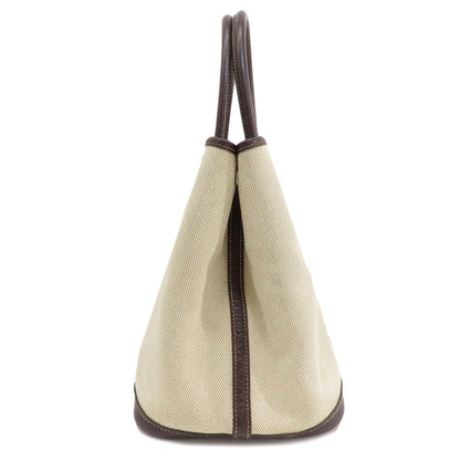 Hermes Tote Bag Tower Ash Beige Garden Party Pm Maroon Silvermetal Women