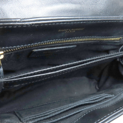 Saint Laurent Shoulder Bag 467072 Leather Black Lulu Toy Bag Women