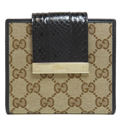 Gucci Bifold Wallet 181669 Canvas Brown Gg Women