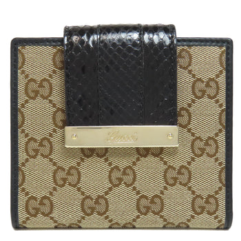 Gucci Bifold Wallet 181669 Canvas Brown Gg Women