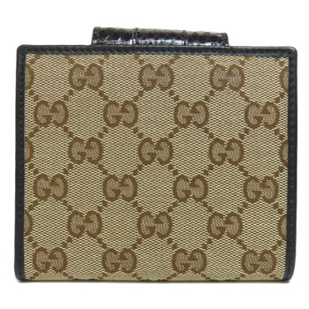 Gucci Bifold Wallet 181669 Canvas Brown Gg Women