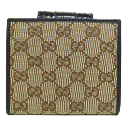 Gucci Bifold Wallet 181669 Canvas Brown Gg Women