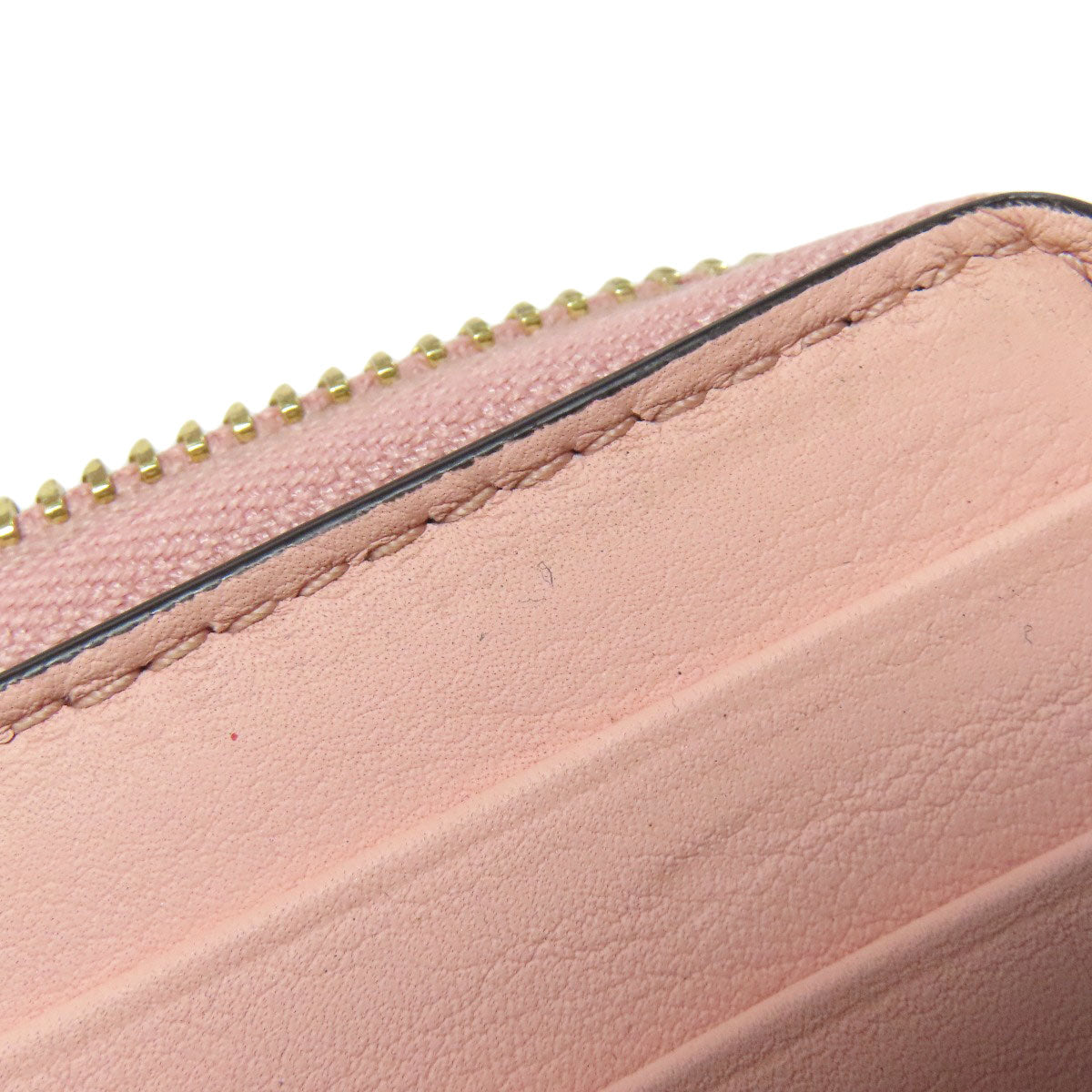 Gucci Long Wallet Purse 453158 Leather Pink Logo Women