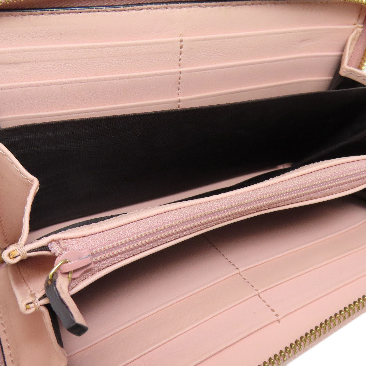 Gucci Long Wallet Purse 453158 Leather Pink Logo Women