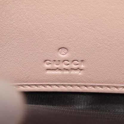 Gucci Long Wallet Purse 453158 Leather Pink Logo Women
