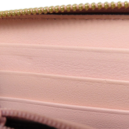 Gucci Long Wallet Purse 453158 Leather Pink Logo Women